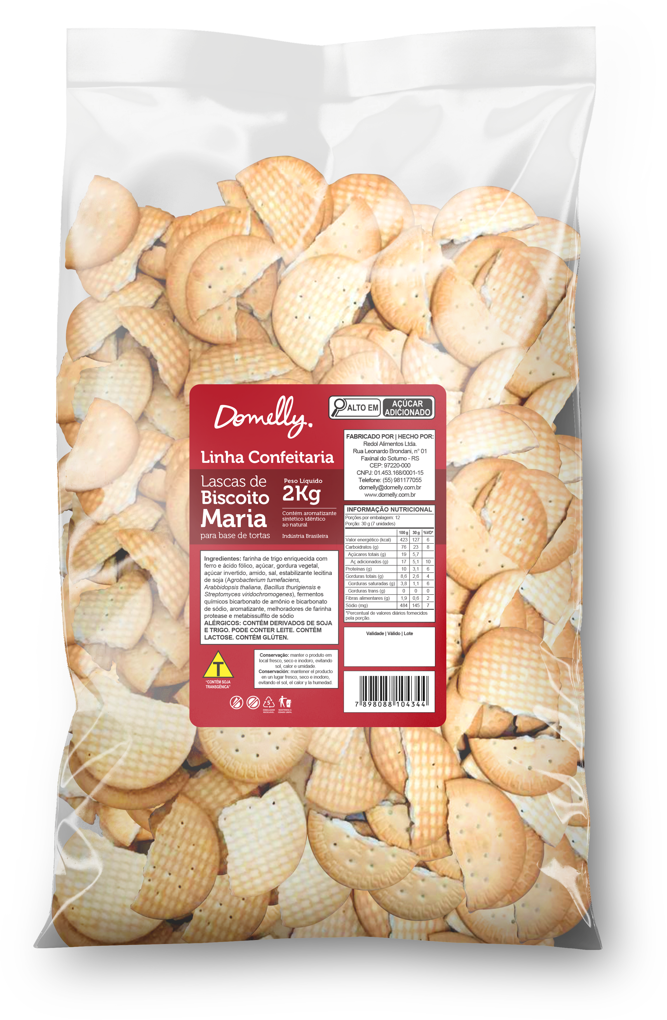 Lascas de Biscoito Maria