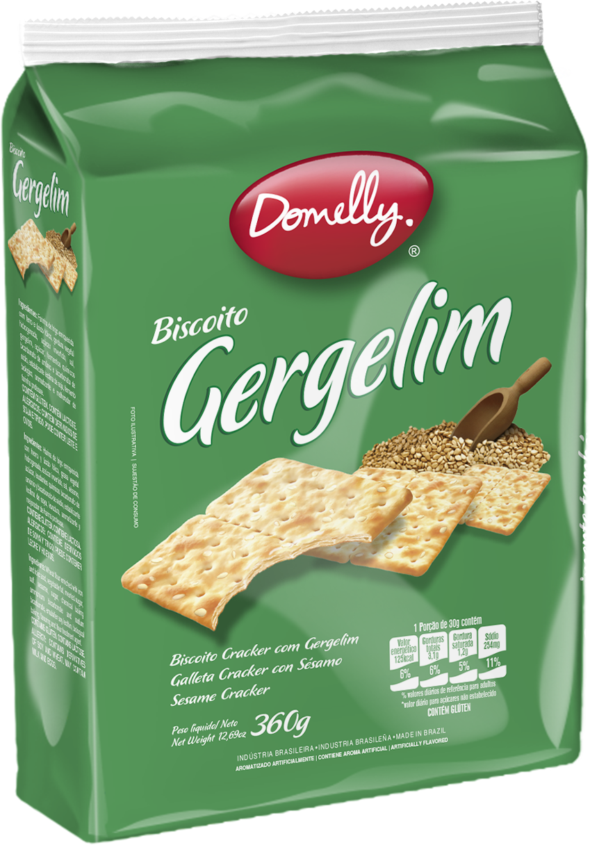 Biscoito Cracker com Gergelim