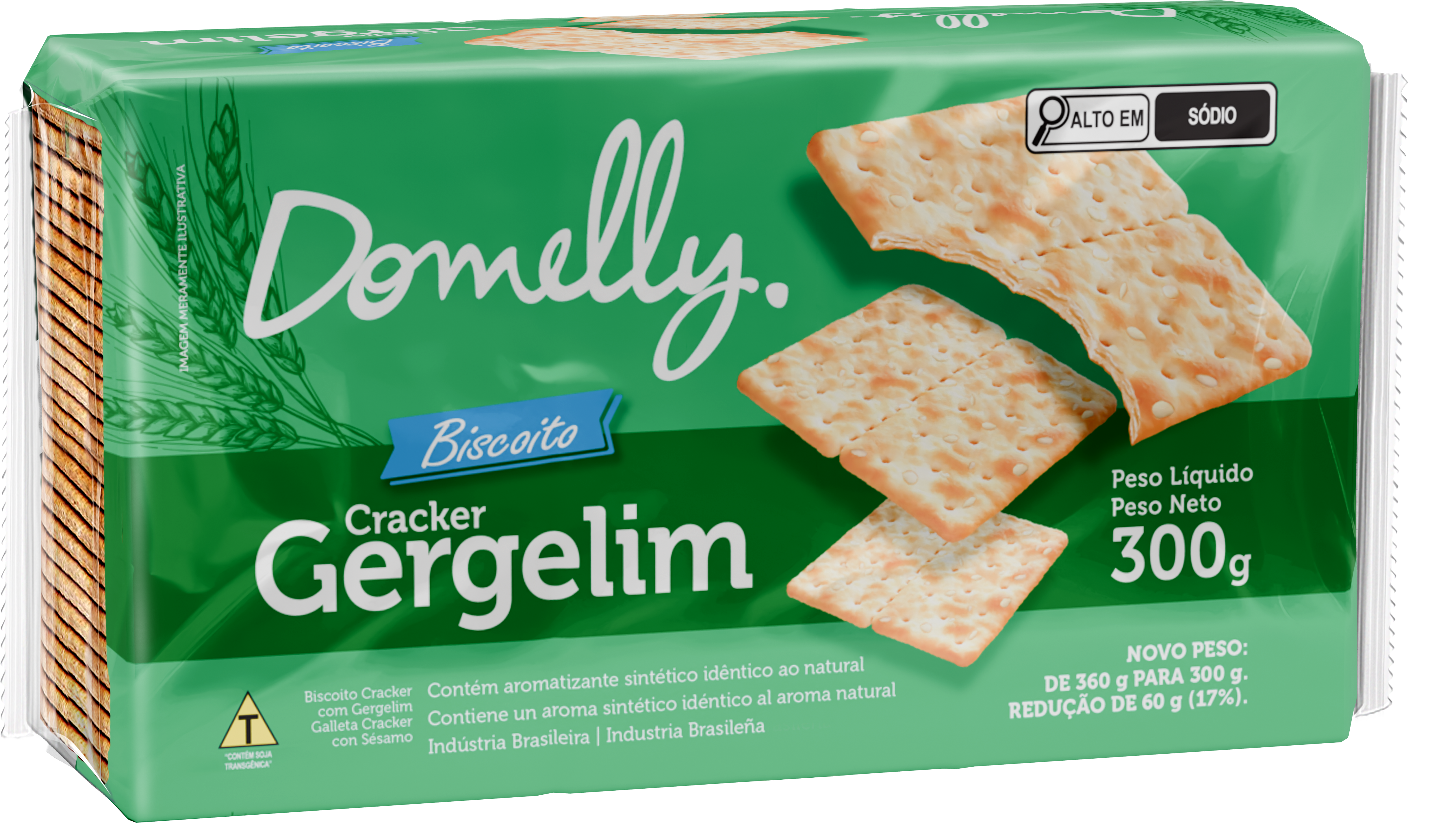 Biscoito Cracker com Gergelim